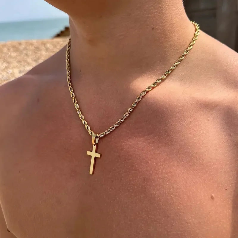 Women's Cross Chain & Pendant Gold