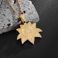 Lotus Flower Chain & Medallion Gold