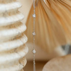 Hand and finger chain with zircons - women's hand bracelet silver