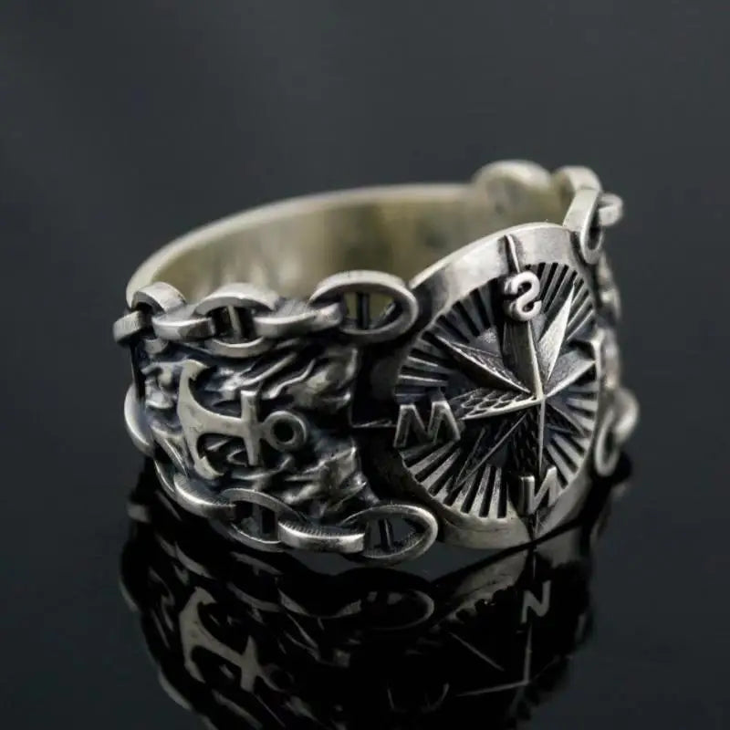 Compass Signet Ring Compass Rose