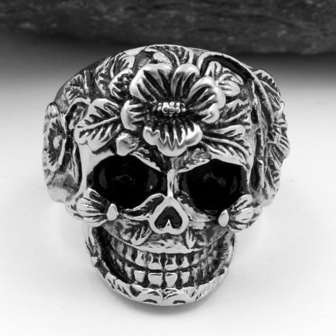 Men's Skull Signet Ring