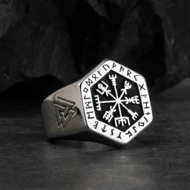 Viking Signet Ring Silver Men's Ring