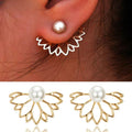 Women's Lotus Flower Earrings Gold