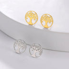 Tree of Life Stud Earrings Silver Earrings