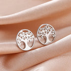 Tree of Life Stud Earrings Silver Earrings