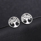 Tree of Life Stud Earrings Silver Earrings