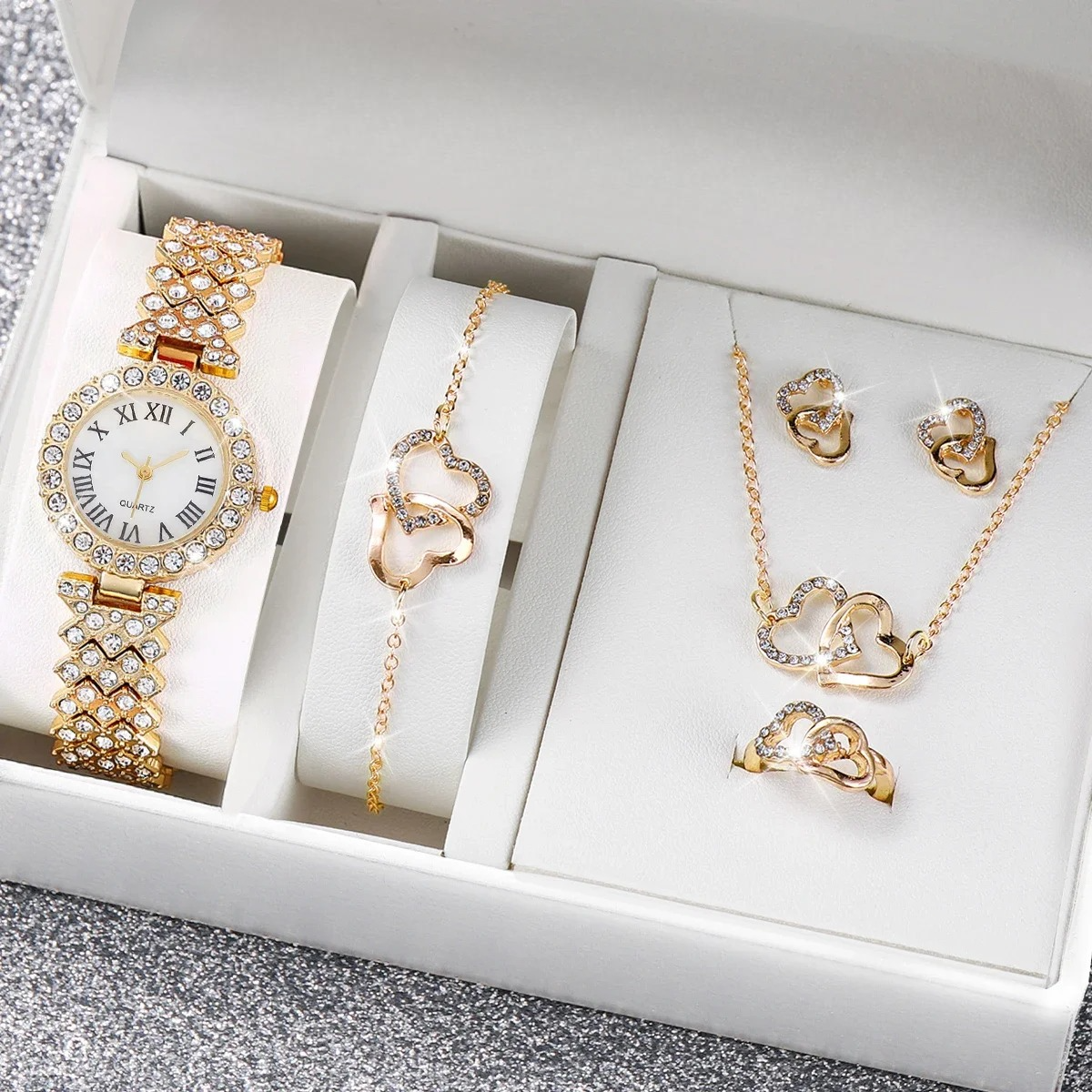 Set of 5 Heart Jewelry