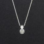 Gold & Silver Pineapple Necklace for Women silver
