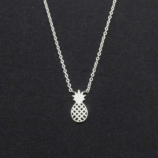 Gold & Silver Pineapple Necklace for Women silver