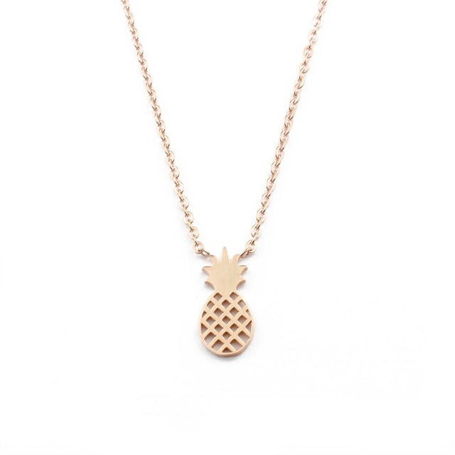 Gold & Silver Pineapple Necklace for Women gold
