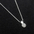 Gold & Silver Pineapple Necklace for Women silver