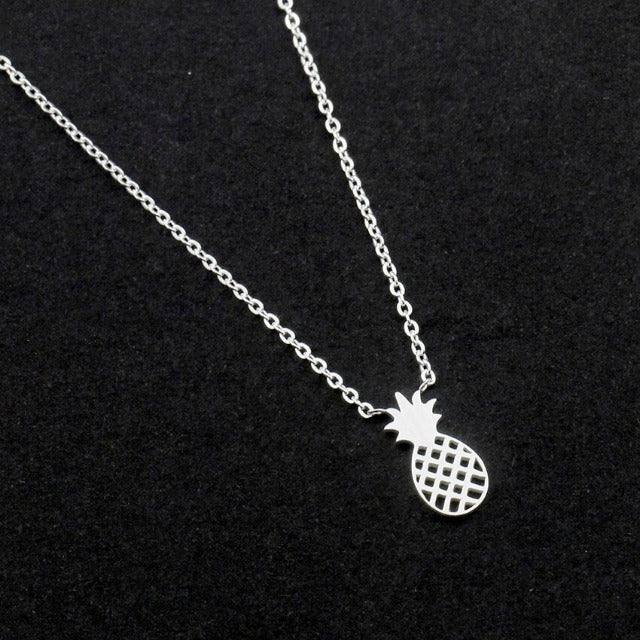 Gold & Silver Pineapple Necklace for Women silver