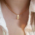 Gold & Silver Pineapple Necklace for Women gold