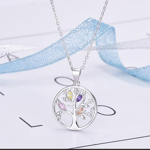 Women's Purple Tree of Life Necklace