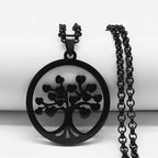 Tree of Life Necklace Hardened Steel Pendant women