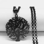 Tree of Life Necklace Hardened Steel Pendant