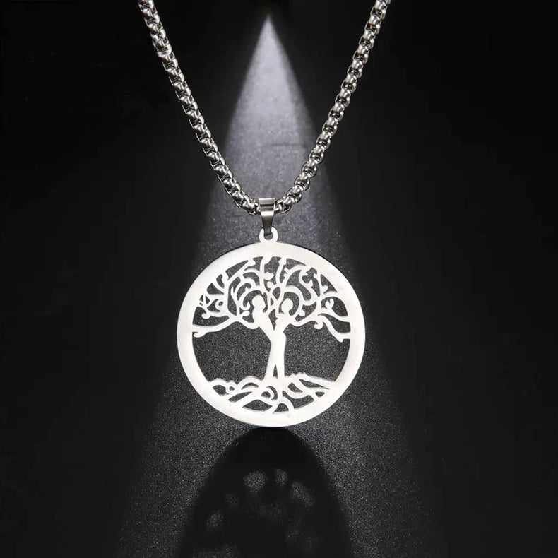 Tree of Life Necklace, Pendant, Silver Color
