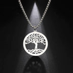 Tree of Life Necklace, Pendant, Silver Color