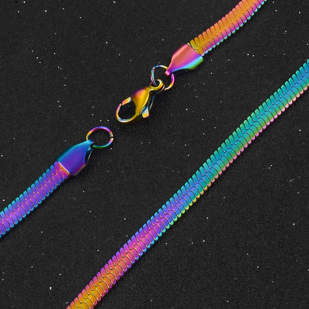 Necklace with rainbow pendant for men or women