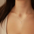 Necklace with Delicate Mushroom Pendant in Silver