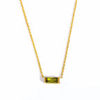 Necklace with Colorful Birthstone Pendant