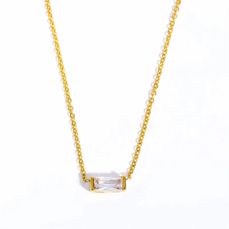 Necklace with Colorful Birthstone Pendant