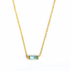 Necklace with Colorful Birthstone Pendant