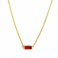 Necklace with Colorful Birthstone Pendant