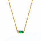Necklace with Colorful Birthstone Pendant