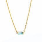 Necklace with Colorful Birthstone Pendant