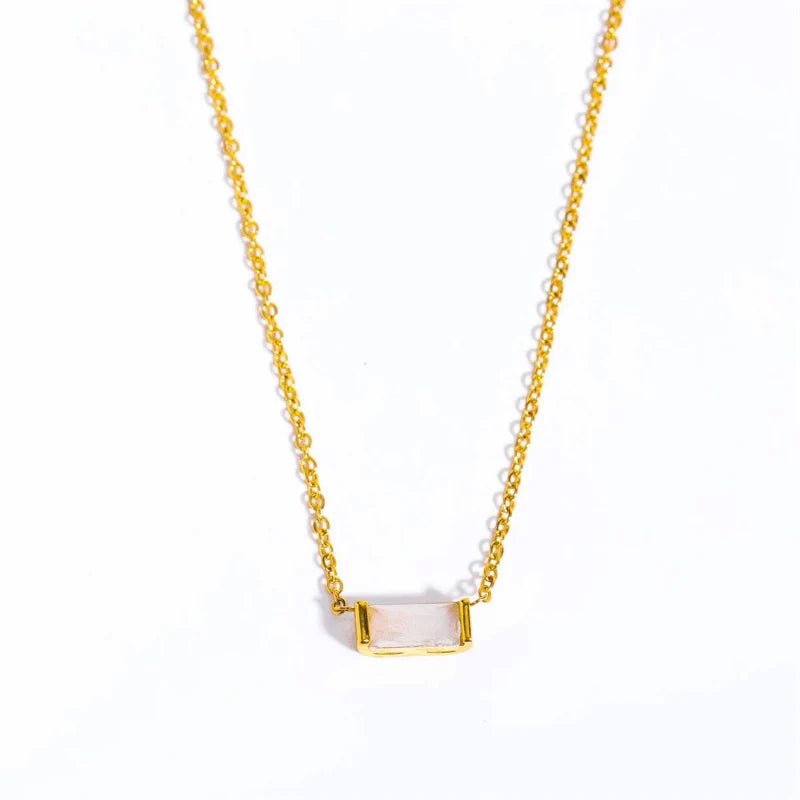 Necklace with Colorful Birthstone Pendant
