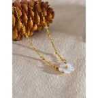 Necklace with Beautiful White Flower Pendant