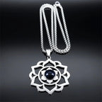 Necklace with a Lovely Lotus Flower Pendant 