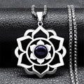 Necklace with a Lovely Lotus Flower Pendant 