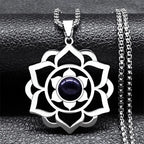 Necklace with a Lovely Lotus Flower Pendant 