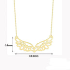 Necklace with large angel wings pendant