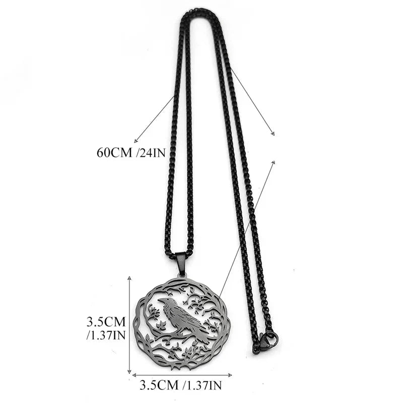 Necklace with Tree and Bird Pendant