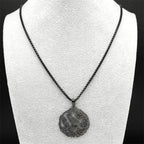 Necklace with Tree and Bird Pendant black