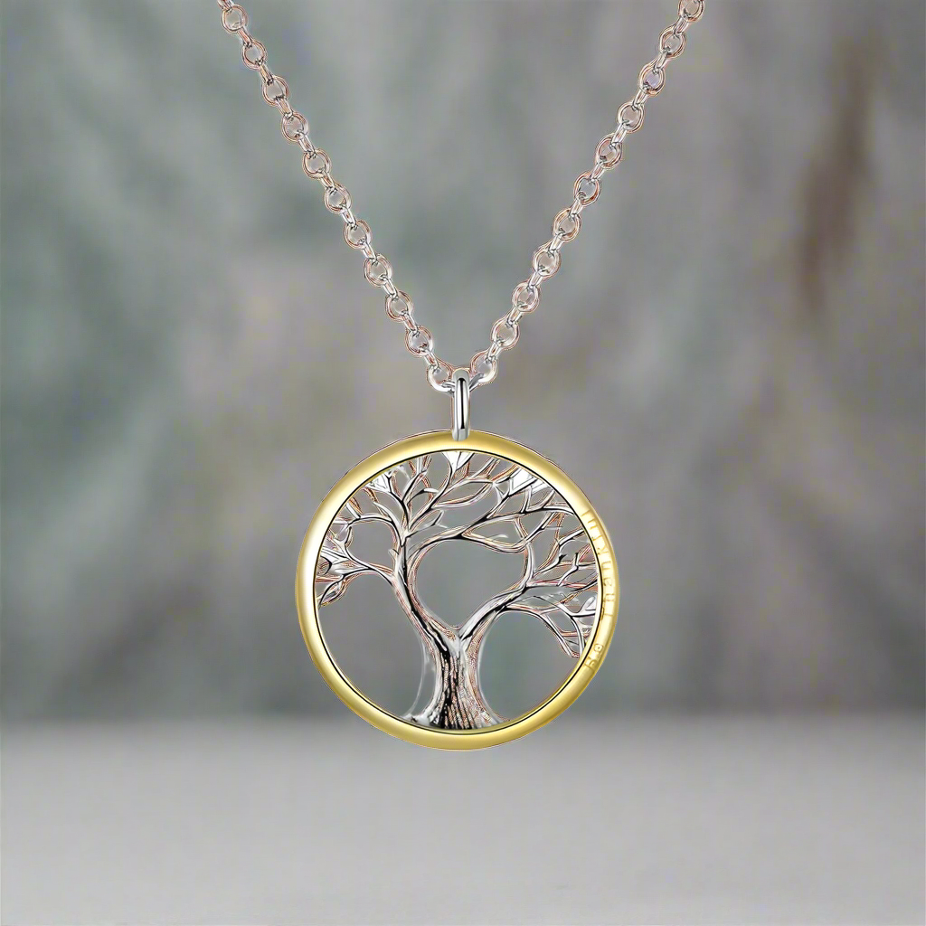 Women’s Tree of Life Pendant Necklace with Zircon