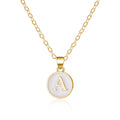 White initial a pendant necklace