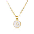 White initial a pendant necklace