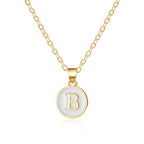 White initial b pendant necklace