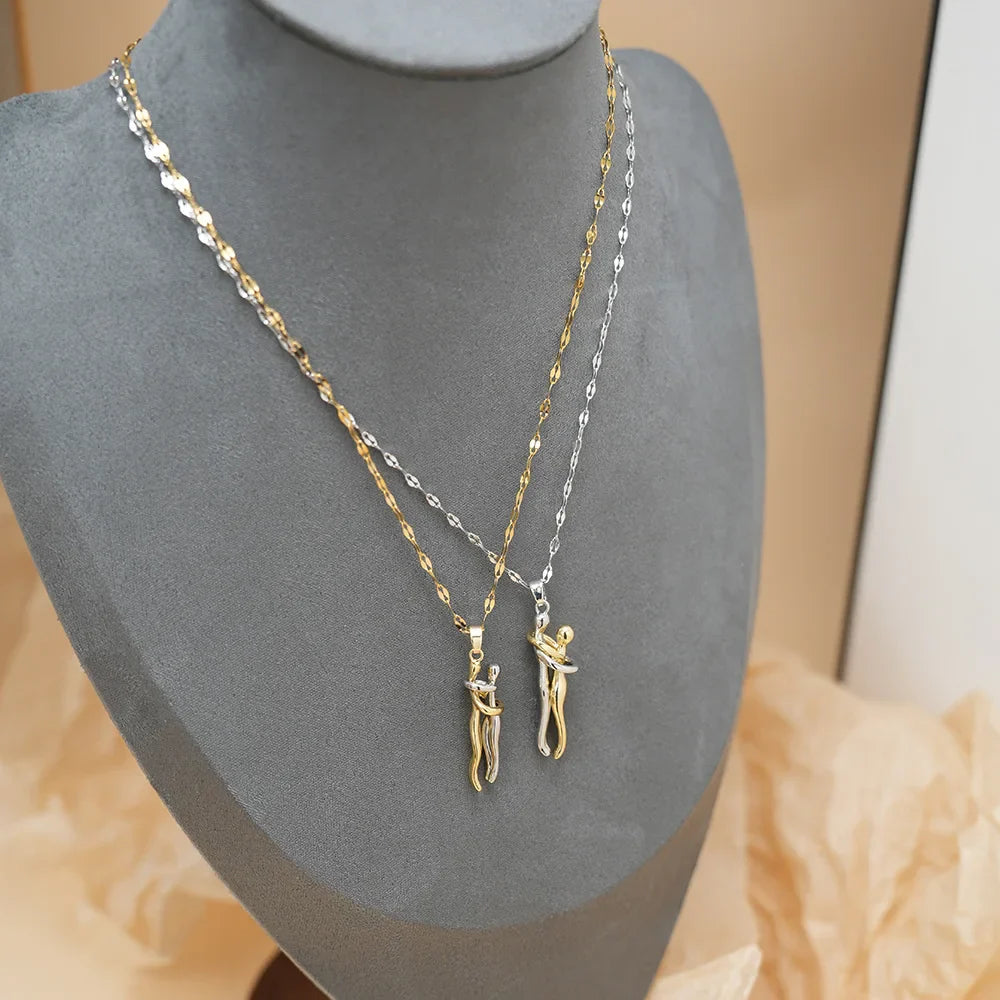 Necklace with Love Hug Pendant 