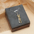 Necklace with Love Hug Pendant for Men Silver