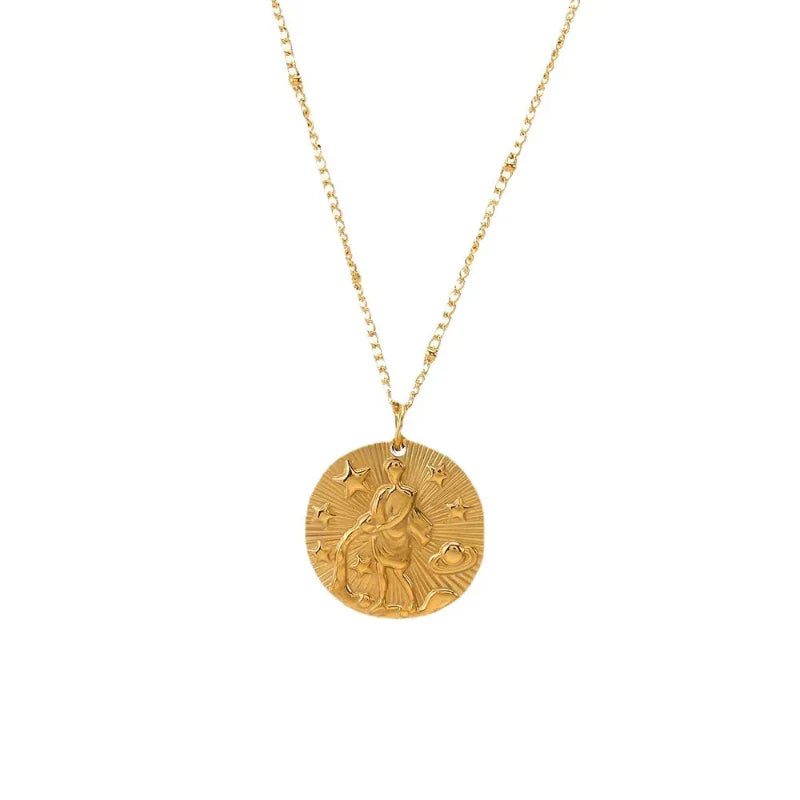 Necklace with Constellation Zodiac Sign Pendant
