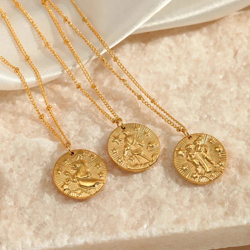 Necklace with Constellation Zodiac Sign Pendant