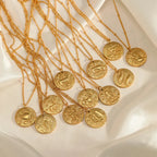 Necklace with Constellation Zodiac Sign Pendant