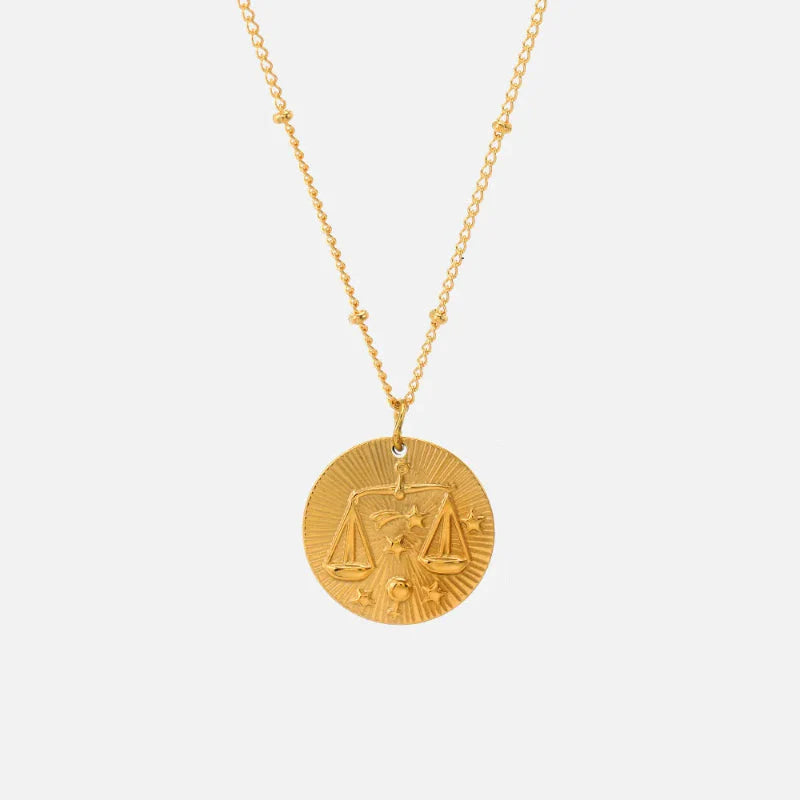 Necklace with Constellation Zodiac Sign Pendant