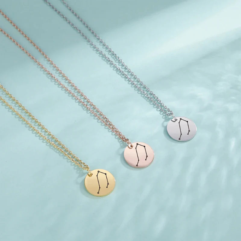 Necklace with Zodiac Sign Constellation Pendant