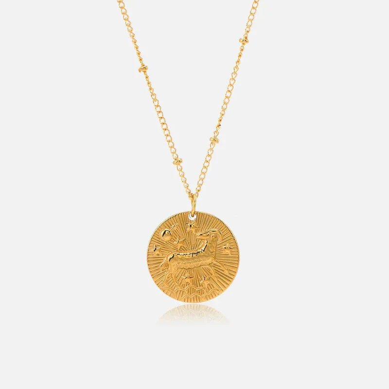 Necklace with Constellation Zodiac Sign Pendant